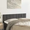 Image de vidaXL Têtes de lit 2 pcs Gris foncé 72x5x78/88 cm Velours