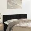 Image de vidaXL Têtes de lit 2 pcs Noir 72x5x78/88 cm Velours