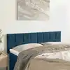 Image de vidaXL Têtes de lit 2 pcs Bleu foncé 72x5x78/88 cm Velours