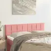 Image de vidaXL Têtes de lit 2 pcs Rose 72x5x78/88 cm Velours