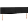 Image de vidaXL 2X Têtes de Lit Meubles de Chambre à Coucher Accessoires de Lit Simple Têtes de Cadre de Lit Intérieur Noir 90x5x78/88 cm Velours