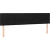 Image de vidaXL 2X Têtes de Lit Meubles de Chambre à Coucher Accessoires de Lit Simple Têtes de Cadre de Lit Intérieur Noir 100x5x78/88 cm Tissu