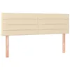 Image de vidaXL 2X Têtes de Lit Meubles de Chambre à Coucher Accessoires de Lit Simple Têtes de Cadre de Lit Intérieur Crème 72x5x78/88 cm Tissu