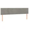 Image de Têtes de lit 2 pcs Gris clair 80x5x78 88 cm Velours