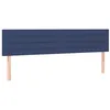Image de vidaXL 2X Têtes de Lit Meubles de Chambre à Coucher Accessoires de Lit Simple Têtes de Cadre de Lit Intérieur Bleu 90x5x78/88 cm Tissu