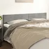 Image de vidaXL Têtes de lit 2 pcs Gris clair 90x5x78/88 cm Velours