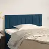 Image de vidaXL Tête de lit Bleu foncé 90x5x78/88 cm Velours