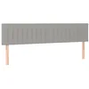 Image de Têtes de lit 2 pcs Gris clair 90x5x78 88 cm Tissu