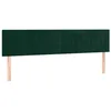 Image de vidaXL 2X Têtes de Lit Meubles de Chambre à Coucher Accessoires de Lit Simple Têtes de Cadre de Lit Intérieur Vert Foncé 90x5x78/88 cm Velours