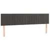 Image de Têtes de lit 2 pcs Gris foncé 100x5x78 88 cm Velours