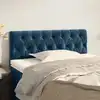 Image de vidaXL Tête de lit Bleu foncé 90x7x78/88 cm Velours