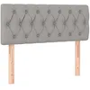 Image de Tête de lit Gris clair 100x7x78 88 cm Tissu
