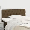 Image de Tête de lit Marron Foncé 100x7x78/88 cm Tissu