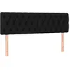 Image de SMARTGROUPSTORE BD Lot de 2 têtes de lit en tissu noir 72 x 7 x 78/88 cm