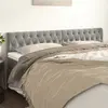 Image de vidaXL Têtes de lit 2 pcs Gris clair 100x7x78/88 cm Velours
