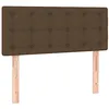 Image de Tête de lit Marron Foncé 90x5x78/88 cm Tissu