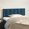 Image de vidaXL Tête de lit Bleu foncé 100x5x78/88 cm Velours