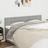 Image de vidaXL Têtes de lit 2 pcs Gris clair 100x5x78/88 cm Tissu