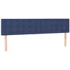 Image de Têtes de lit 2 pcs Bleu 100x5x78 88 cm Tissu