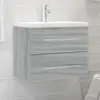 Image de vidaXL Meuble lavabo avec bassin intégré Sonoma gris Bois d'ingénierie