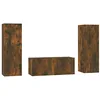 Image de Ensemble de meubles TV 3 pcs Chêne fumé Bois d ingénierie