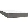 Image de Matelas de lit à ressorts ensachés Gris 80x200x20 cm Similicuir