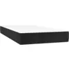 Image de Matelas de lit à ressorts ensachés Noir 80x200x20 cm Velours