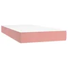 Image de Matelas de lit à ressorts ensachés Rose 90x190x20 cm Velours