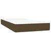 Image de Matelas de lit à ressorts ensachés Marron foncé 90x200x20 cm
