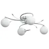 Image de Plafonnier avec abat jour ronds en verre pour 4 LED G9