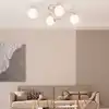 Image de vidaXL Plafonnier avec abat-jour ronds en verre pour 4 LED G9