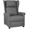 Image de vidaXL Fauteuil de massage Gris clair Tissu