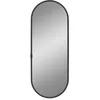 Image de vidaXL Miroir Mural Miroir de Maquillage Coiffeuse Cosmétique Décoration de Salle de Bain Toilette Salon Intérieur Noir 40x15 cm Ovale