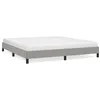 Image de Cadre de lit sans matelas gris clair 160x200 cm tissu