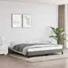 Image de vidaXL Cadre de lit sans matelas gris foncé 160x200 cm tissu