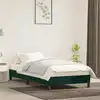 Image de vidaXL Cadre de lit sans matelas vert foncé 100x200 cm velours
