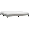 Image de Cadre de lit Gris clair 200x200 cm Velours