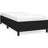 Image de Cadre de lit sans matelas noir 80x200 cm tissu