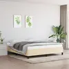 Image de vidaXL Cadre de lit sans matelas crème 180x200 cm tissu