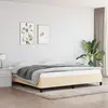 Image de vidaXL Cadre de lit sans matelas crème 200x200 cm tissu