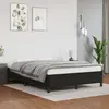 Image de vidaXL Cadre de lit sans matelas noir 140x190 cm similicuir