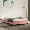 Image de vidaXL Cadre de lit sans matelas rose 140x190 cm velours