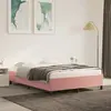 Image de vidaXL Cadre de lit sans matelas rose 140x200 cm velours