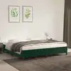 Image de vidaXL Cadre de lit sans matelas vert foncé 200x200 cm velours