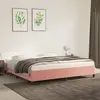 Image de vidaXL Cadre de lit sans matelas rose 200x200 cm velours