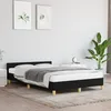 Image de Cadre de lit sans matelas noir 120x200 cm tissu