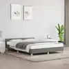 Image de vidaXL Cadre de lit sans matelas gris foncé 140x200 cm tissu