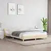Image de vidaXL Cadre de lit sans matelas crème 140x200 cm tissu
