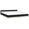 Image de vidaXL Cadre de lit sans Matelas Noir 160x200 cm Tissu