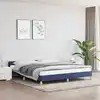 Image de vidaXL Cadre de lit avec tête de lit sans matelas bleu 180x200cm tissu